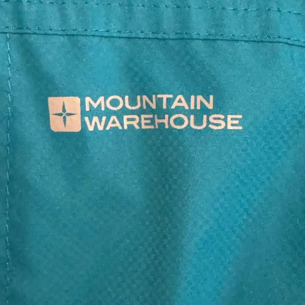 Mountain Warehouse Girls Waterproof Hooded Rain Jacket Blue Pink Size 9-10